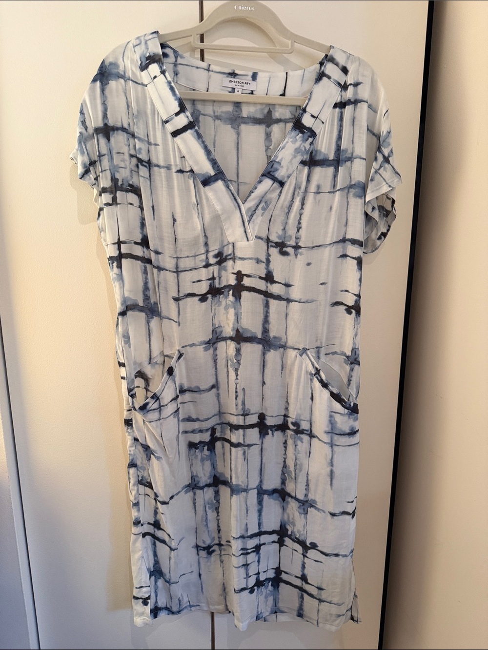 Emerson Fry Blue and White Printed Garment